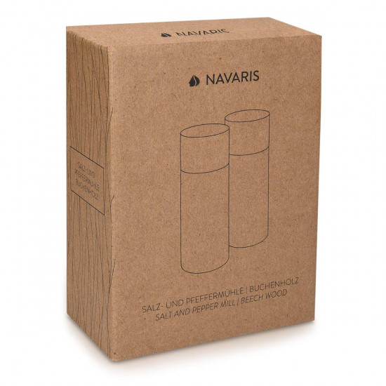 Navaris Salt and Pepper Mill Set Σετ Μύλων Αλάτι και Πιπέρι - Wood - 49616.01