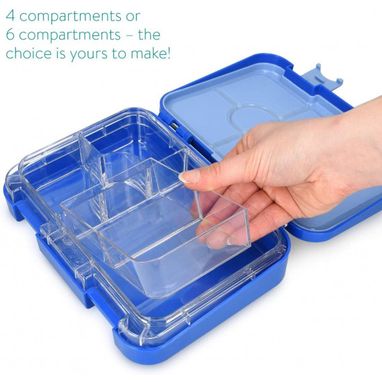 Navaris Bento Box for Kids Δοχείο Αποθήκευσης Τροφής για Παιδιά BPA Free - Blue - 49877.01.17