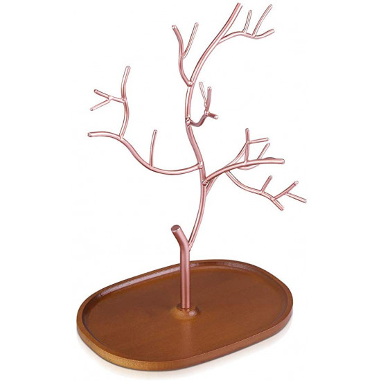 Navaris Stand Κοσμημάτων από Μέταλλο και Ξύλο - Design Tree - Rose Gold / Bronze - 45615.81