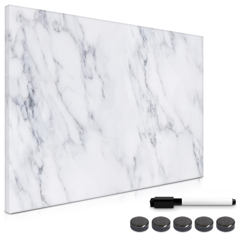 Navaris Μαγνητικός Πίνακας Ανακοινώσεων - 60 x 40 cm - White Marble - 45365.04