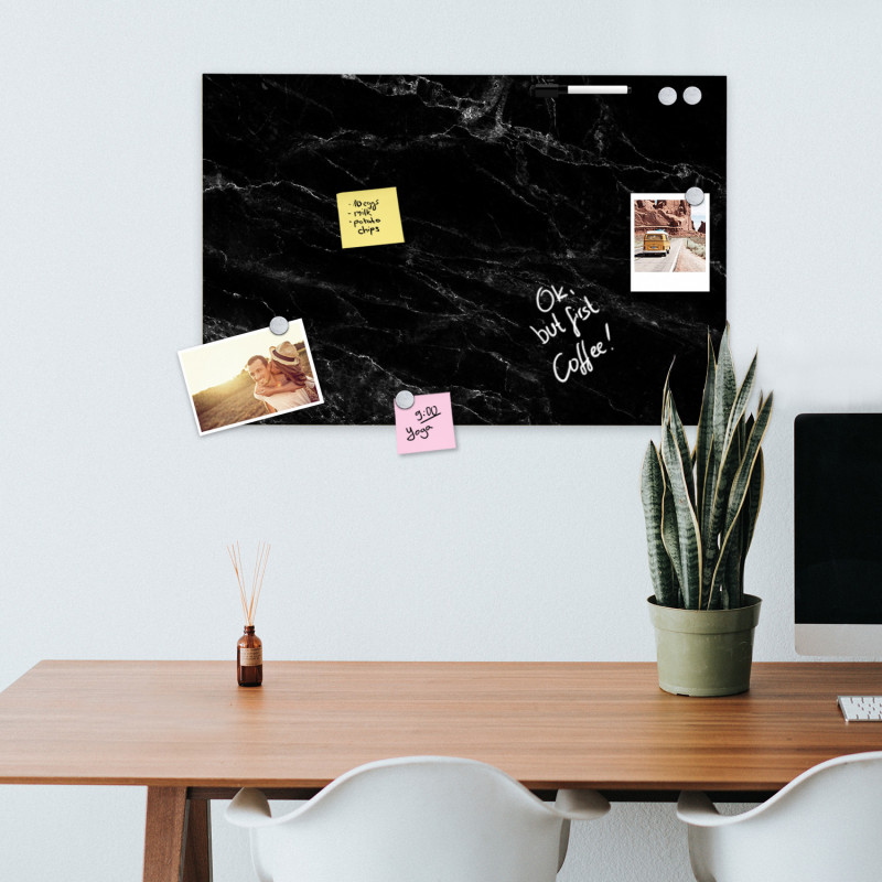 Navaris Μαγνητικός Πίνακας Ανακοινώσεων - 60 x 40 cm - Black Marble - 45365.05 Navaris Μαγνητικός Πίνακας Ανακοινώσεων - 60 x 40 cm - Black Marble - 45365.05