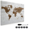 Navaris Μαγνητικός Πίνακας Ανακοινώσεων - 70 x 50 cm - World Map - 49996.02