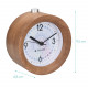 Navaris Analogue Wood Alarm Clock Design Arctic Snowflake - Αναλογικό Επιτραπέζιο Ρολόι και Ξυπνητήρι - Dark Brown - 46269.18.02