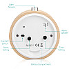 Navaris Analogue Wood Alarm Clock Design Arctic Snowflake - Αναλογικό Επιτραπέζιο Ρολόι και Ξυπνητήρι - Light Brown - 46269.24.02