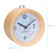 Navaris Analogue Wood Alarm Clock Design Arctic Snowflake - Αναλογικό Επιτραπέζιο Ρολόι και Ξυπνητήρι - Light Brown - 46269.24.02