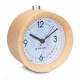 Navaris Analogue Wood Alarm Clock Design Arctic Snowflake - Αναλογικό Επιτραπέζιο Ρολόι και Ξυπνητήρι - Light Brown - 46269.24.02