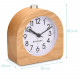 Navaris Analogue Wood Alarm Clock Design Half Round - Αναλογικό Επιτραπέζιο Ρολόι και Ξυπνητήρι - Light Brown - 45427.24
