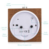 Navaris Analogue Wood Alarm Clock Design Square  - Αναλογικό Επιτραπέζιο Ρολόι και Ξυπνητήρι - Gold / Dark Brown - 46229.18
