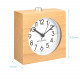 Navaris Analogue Wood Alarm Clock Design Square - Αναλογικό Επιτραπέζιο Ρολόι και Ξυπνητήρι - Light Brown - 43905