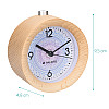 Navaris Analogue Wood Alarm Clock Design Indian Sun - Αναλογικό Επιτραπέζιο Ρολόι και Ξυπνητήρι - Light Brown - 46269.24.01