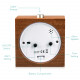 Navaris Analogue Wood Alarm Clock Design Square - Αναλογικό Επιτραπέζιο Ρολόι και Ξυπνητήρι - Dark Brown - 43906