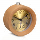 Navaris Analogue Wood Alarm Clock Design Round - Αναλογικό Επιτραπέζιο Ρολόι και Ξυπνητήρι - Gold / Light Brown - 45470.24