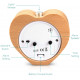 Navaris Analogue Wood Alarm Clock Design Heart - Αναλογικό Επιτραπέζιο Ρολόι και Ξυπνητήρι - Light Brown - 43901