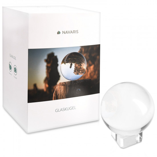 Navaris Glass Ball Κρυστάλλινη Σφαίρα 70mm - Clear - 42863