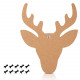 Navaris Cork Notice Board - Πίνακας Ανακοινώσεων με Πινέζες - Design Reindeer - Brown - 47163.02