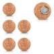 Navaris Μαγνητάκια από Φελλό για το Ψυγείο ή για Μαγνητικούς Πίνακες - Σετ 6 τεμαχίων - Design Round - 45376.01
