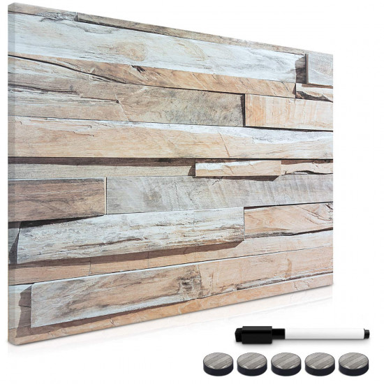 Navaris Magnetic Memo Board - Μαγνητικός Πίνακας Ανακοινώσεων - 60 x 90 cm - Design Stone Wall - 49997.03