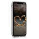 KW iPhone 11 Θήκη Σιλικόνης TPU Design Brushed Heart - Διάφανη / Silver - 49785.22