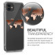 KW iPhone 11 Θήκη Σιλικόνης TPU Design Travel Outline - Διάφανη / Rose Gold - 49785.01