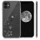 KW iPhone 11 Θήκη Σιλικόνης TPU Design Star Mix - Διάφανη / Silver - 49785.16