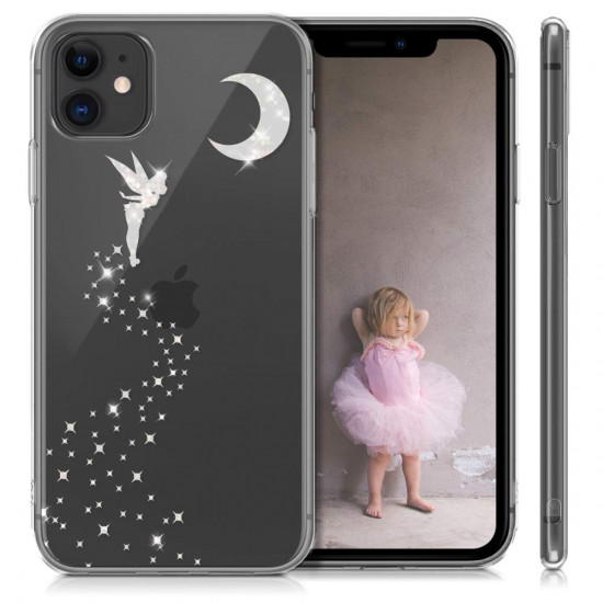 KW iPhone 11 Θήκη Σιλικόνης TPU Design Glittery Fairy - Διάφανη / Silver - 49785.17