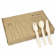 Navaris Disposable Wooden Cutlery Set Σετ με 200 Ξύλινα Μαχαίρια Κουτάλια και Πιρούνια - 50674.200.01
