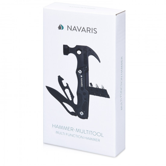 Navaris 9-in-1 Hammer Multitool Πολυεργαλείο Σφυρί - Black - 46479.01