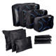 Navaris 9 Set Travel Packing Cubes Σετ με 9 Βαλίτσες Ταξιδιού - Black / Blue - 39529.01.04