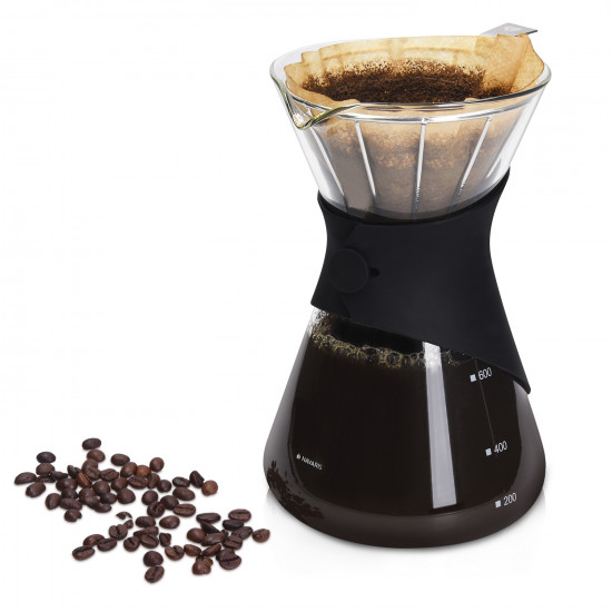 Navaris Pour Over Coffee Maker Γυάλινη Καφετιέρα - Black / Clear - 50095.01