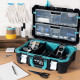 Navaris Technicians Tool Case Box - Εργαλειοθήκη Κουτί Design Don't Touch my Tool Box - Black / Light Blue - 46190.02