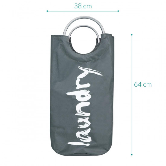 Navaris Laundry Basket Bag Πτυσσόμενο Καλάθι Απλύτων - Dark Grey - 49477.19
