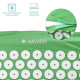 Navaris 2-in-1 Acupressure Mat and Pillow Set Σετ 2 σε 1 Χαλάκι και Μαξιλάρι Μασάζ - Green - 43899.07