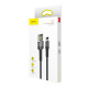 Baseus Cafule Cable Special Edition Lightning 2.4A - Καλώδιο Δεδομένων και Φόρτισης Lightning 1M για iPhone - Black / Grey - CALKLF-GG1
