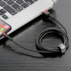Baseus Cafule Cable Lightning 2.4A - Καλώδιο Δεδομένων και Φόρτισης Lightning 1M για iPhone - Black / Red - CALKLF-B19