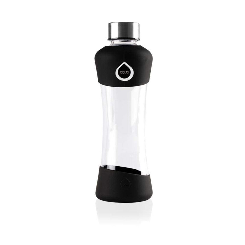 Equa Active Black Γυάλινο Μπουκάλι Νερού - 550ml - Black / Διάφανο