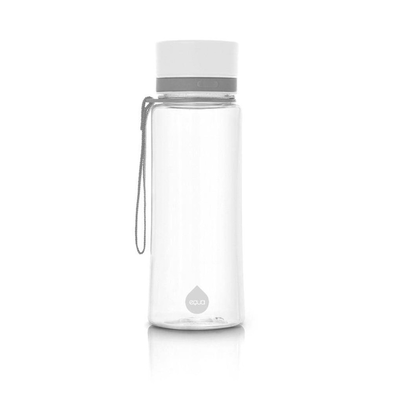Equa Plain Πλαστικό Μπουκάλι Νερού BPA Free - 600ml - White / Διάφανο