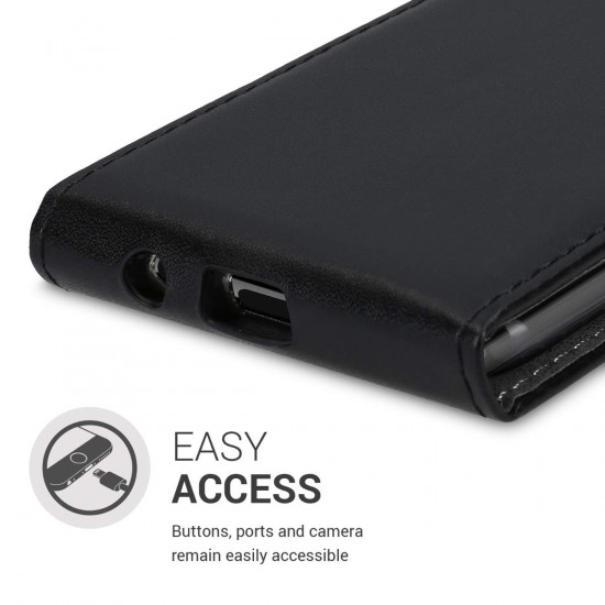 KW Samsung Galaxy A51 Θήκη Δερματίνη Flip - Black - 51202.01