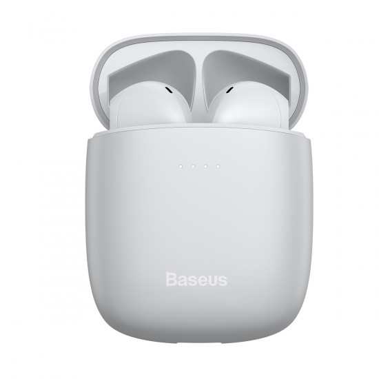 Baseus W04 Wireless Earphones Bluetooth 5.0 - Ασύρματα ακουστικά για Κλήσεις / Μουσική - White - NGW04-02