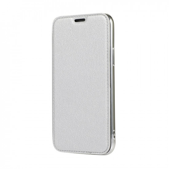 Forcell Samsung Galaxy S20 Ultra Electro Θήκη Βιβλίο - Silver / Διάφανη