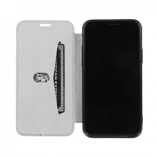 Forcell Samsung Galaxy S20 Ultra Electro Θήκη Βιβλίο - Silver / Διάφανη