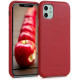 Kalibri iPhone 11 Σκληρή Θήκη με Επένδυση Γνήσιου Δέρματος - Red - 49737.09