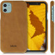 Kalibri iPhone 11 Σκληρή Θήκη με Επένδυση Γνήσιου Δέρματος - Light Brown - 49737.24