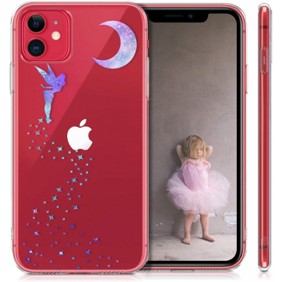 KW iPhone 11 Θήκη Σιλικόνης TPU Design Fairy - Violet / Mint - Διάφανη - 49793.09