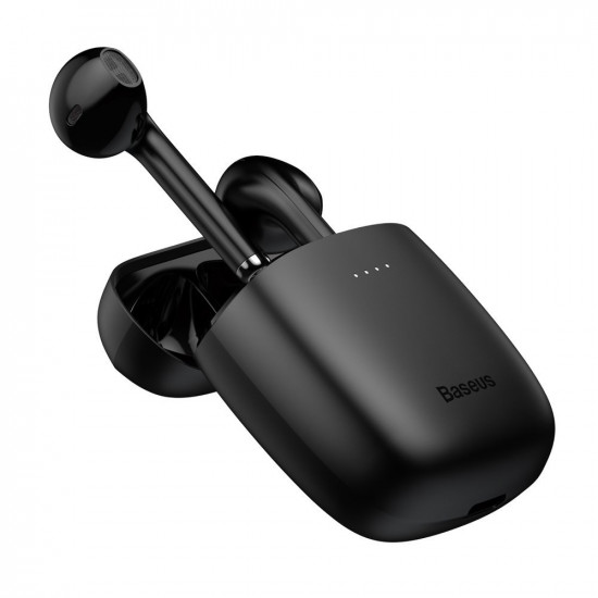 Baseus W04 Wireless Earphones Bluetooth 5.0 - Ασύρματα ακουστικά για Κλήσεις / Μουσική - Black - NGW04-01