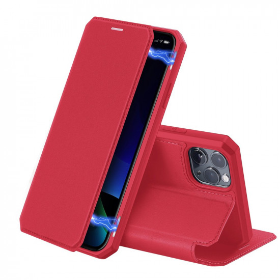 Dux Ducis iPhone 11 Pro Skin X Flip Stand Case Θήκη Βιβλίο - Red