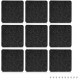 Navaris Square Felt Memo Boards - Σετ με 9 Πίνακες Ανακοινώσεων και Πινέζες - Dark Grey - 46231.01.19