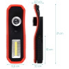 Navaris 2x 3W COB LED Work Light Σετ με 2 Φακούς Εργασίας με Μαγνητική Βάση και Γάντζο - Black / Red - 45758.02