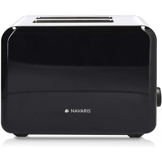 Navaris Stainless Steel Double Slot Toaster Τοστιέρα Double Slot από Ανοξείδωτο Ατσάλι - Glossy Metallic Silver - 47380.01