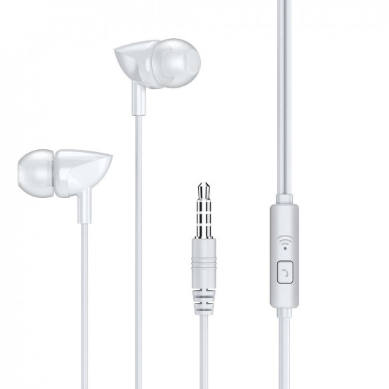 Remax RW-106 Handsfree Ακουστικά με Ενσωματωμένο Μικρόφωνο - White