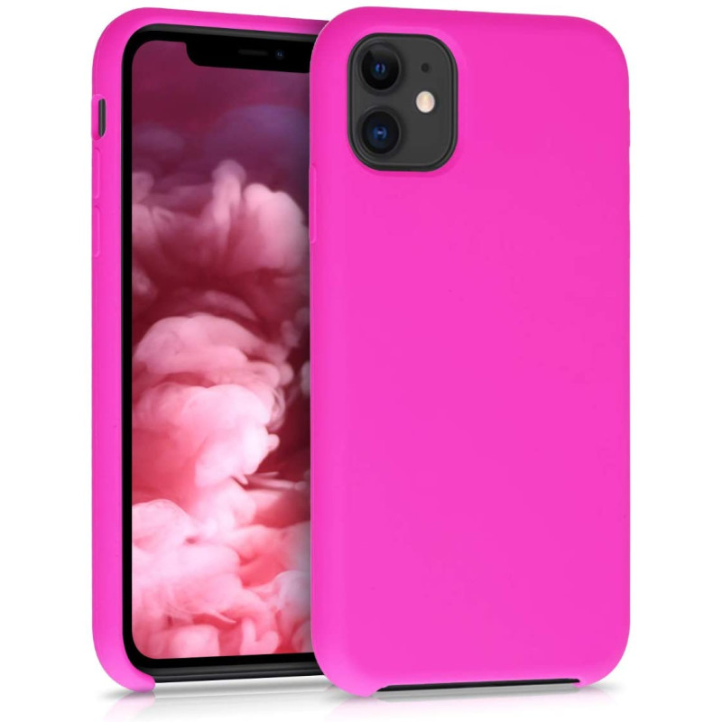 KW iPhone 11 Θήκη Σιλικόνης Rubber TPU - Fuchsia - 49724.135